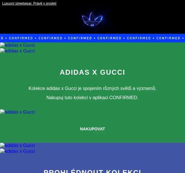 Adidas: Luxusní kolekce x Gucci – červen 2026 | Nuslet.cz