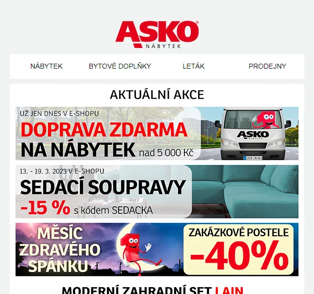 Asko Nábytek: Zahradní nábytek – červen 2026 | Nuslet.cz