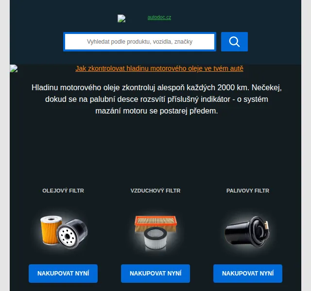 Autodoc.cz: čištění filtrů a oleje – červen 2026 | Nuslet.cz