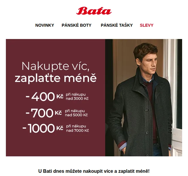 Baťa: Ušetřete až 1000 Kč z nákupu – červen 2026 | Nuslet.cz
