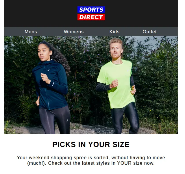 Sportsdirect.com: Výběr oblečení dle velikosti – červen 2026 | Nuslet.cz