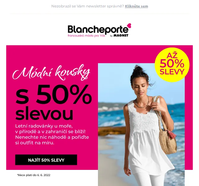 Blancheporte: slevy až 50 % na oblečení na dovolenou – červenec 2026 | Nuslet.cz