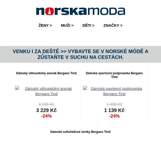 Norskamoda.cz: Sleva 24 % na Bergans – červen 2026 | Nuslet.cz