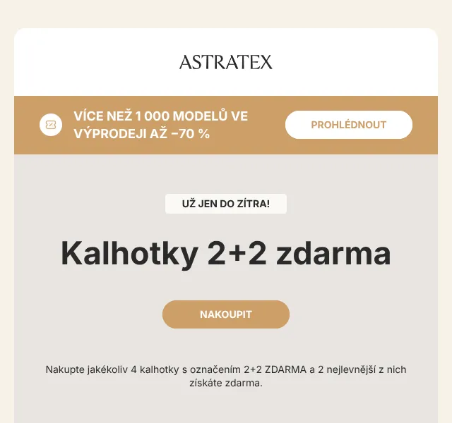 Astratex.cz: Kalhotky 2+2 zdarma – červenec 2026 | Nuslet.cz