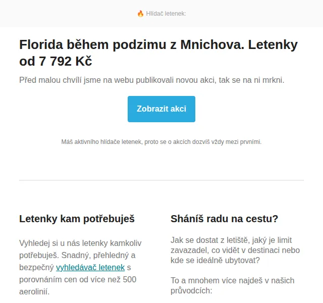 Cestujlevne.com: Florida z Mnichova od 7 792 Kč – září 2026 | Nuslet.cz