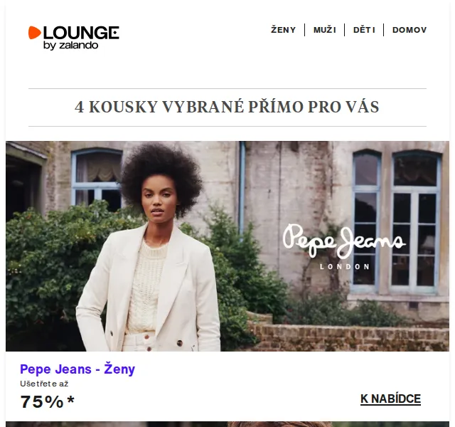 Lounge by Zalando: Pepe Jeans, Icepeak & TWINSET – sleva až 75 % | červen 2026 | Nuslet.cz