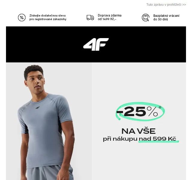 4Fstore: 25% sleva na vše nad 599 Kč – červen 2026 | Nuslet.cz