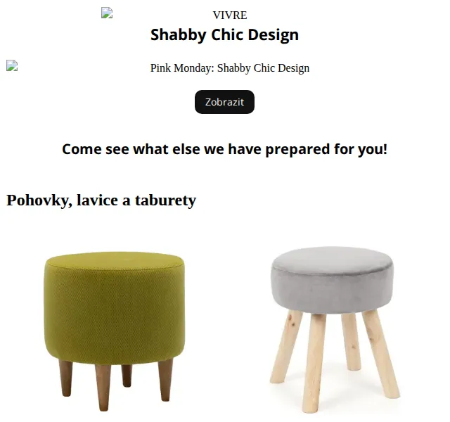 Vivre: Shabby Chic Design a nábytek – červen 2026 | Nuslet.cz