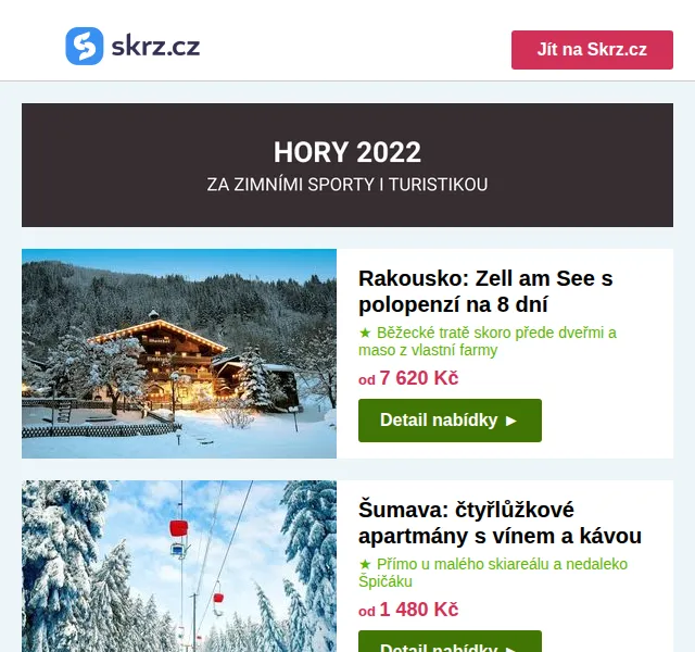 Vánoce na Skrz: Rakousko, Šumava, Jeseníky – červen 2026 | Nuslet.cz