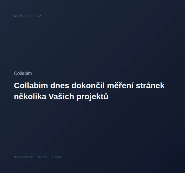 Collabim: SEO audit pro Váš web – červen 2026 | Nuslet.cz
