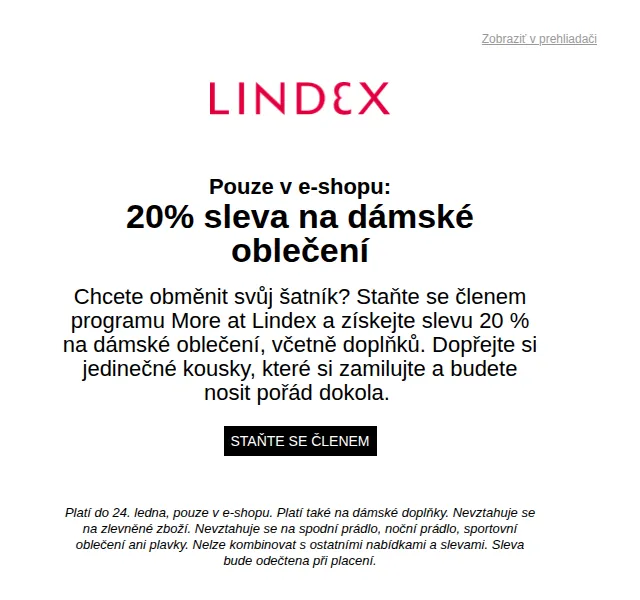 Lindex: 20% sleva na dámské oblečení – červen 2026 | Nuslet.cz