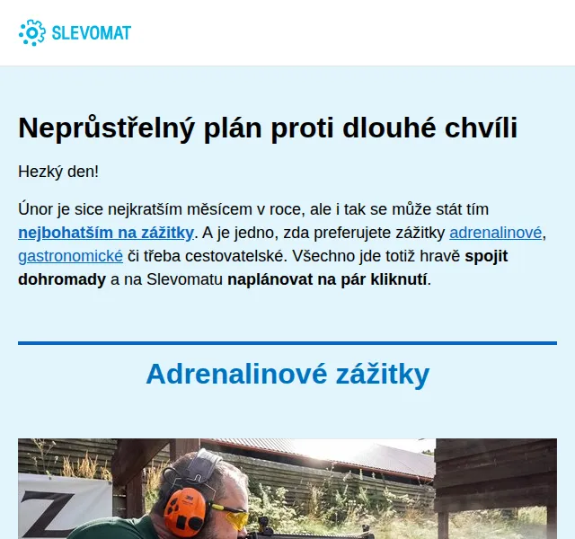 Slevomat: adrenalinové zážitky od 399 Kč – červen 2026 | Nuslet.cz