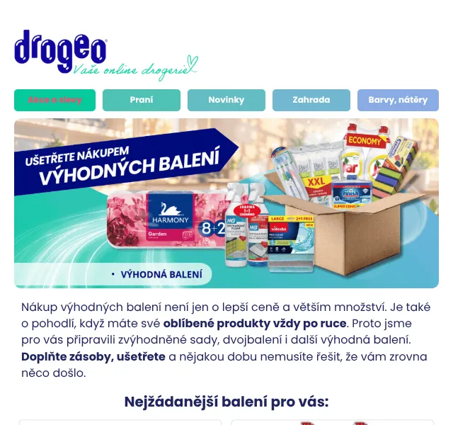 Drogeo: Výhodná balení – Spokar, Jar, HG – říjen 2026