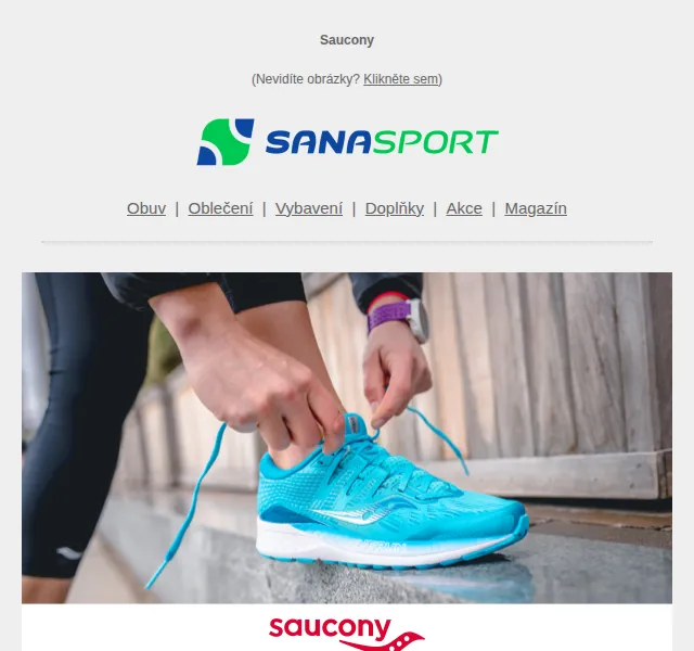 Sanasport: Výprodej Saucony se slevou 40-60 % – červen 2026 | Nuslet.cz