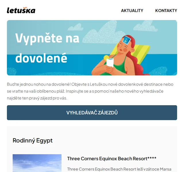 Letuška.cz: Zájezdy od 13 437 Kč – Egypt, Sicílie, Barbados – červen 2026 | Nuslet.cz