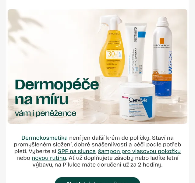 Pilulka.cz: Dermokosmetika až -50 % – červen 2026