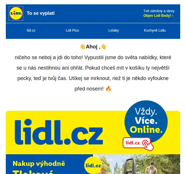 Lidl: Tlakové čističe -30 % + slevový kód – duben 2026