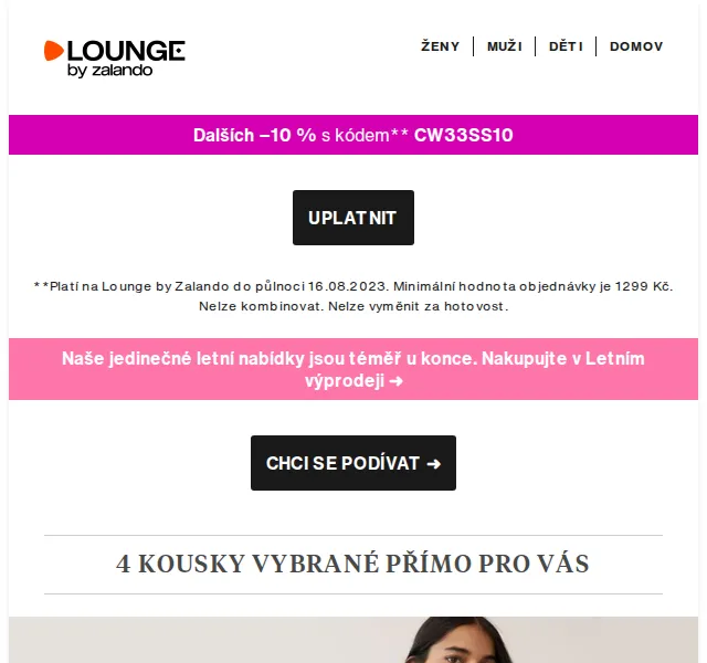 Lounge by Zalando: Letní výprodej až 75 % + 10 % navíc s Mango, Reebok – červen 2026 | Nuslet.cz
