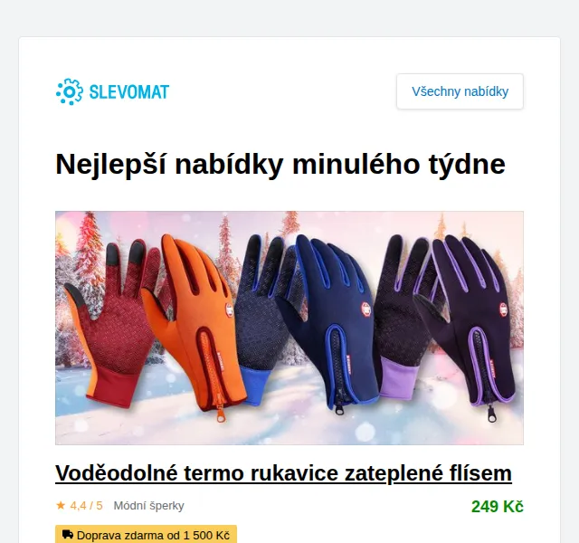Slevomat: Termo rukavice a pobyty – červen 2022 | Nuslet.cz