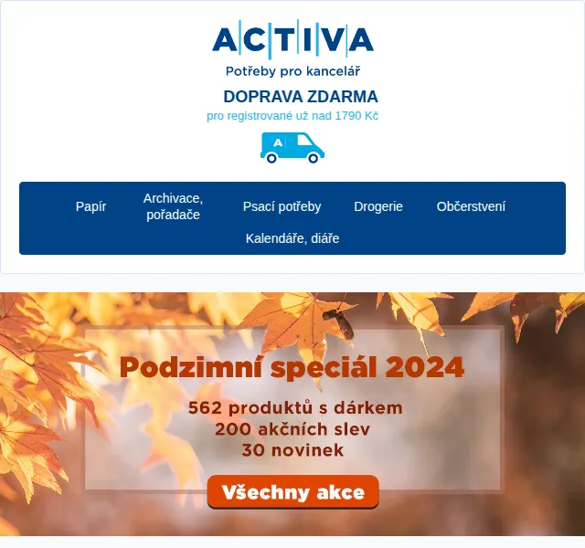 Activa: Slevy až 50 % na kancelářské potřeby – červen 2026 | Nuslet.cz