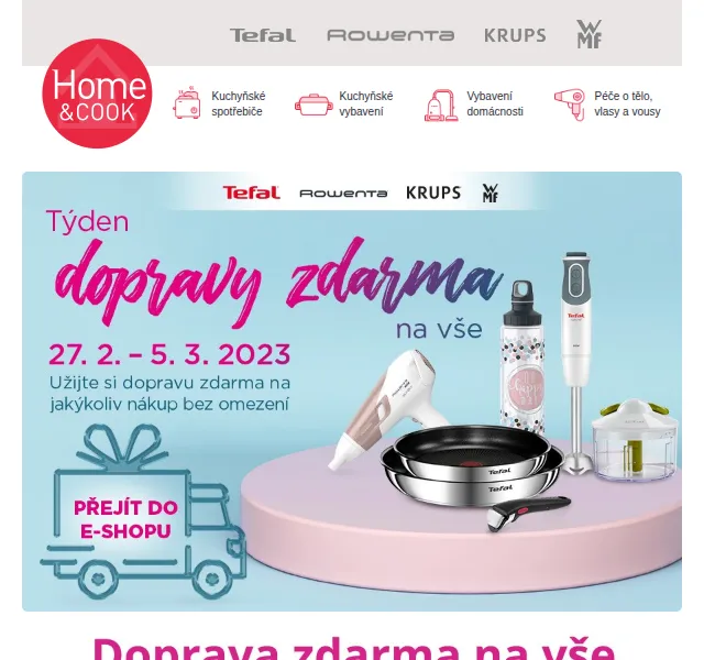 Home & Cook: Doprava zdarma na vše – červen 2026 | Nuslet.cz