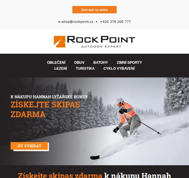Rock Point: Získejte skipas k Hannah bundě – červen 2026 | Nuslet.cz