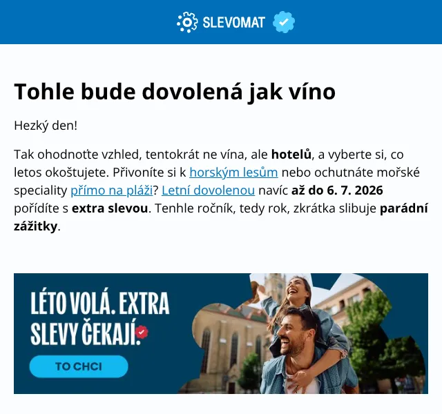 Slevomat: Dovolená se slevou až 43 % – červen 2026 | Nuslet