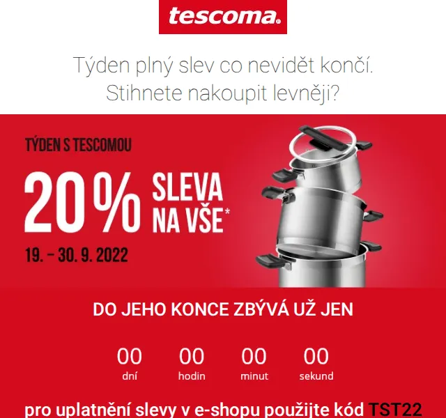 Tescoma: Týden s TESCOMOU – sleva 20 % na celý sortiment – červen 2026 | Nuslet.cz