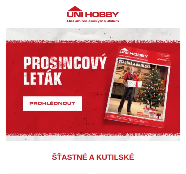 UNI HOBBY: leták s dárky pro kutily – červenec 2026 | Nuslet.cz