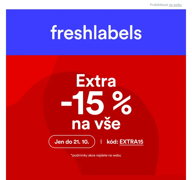 Freshlabels: MIDSEASON SALE s kódem extra15 – červen 2026 | Nuslet.cz