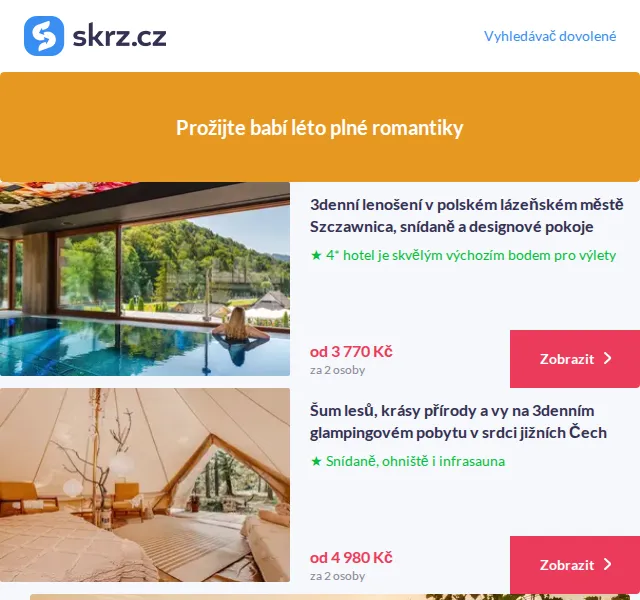 Vánoce na Skrz: romantické pobyty a glamping – září 2026 | Nuslet.cz