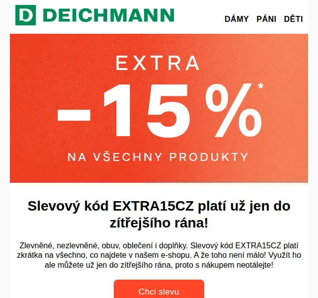DEICHMANN: sleva 15 % na vše – červenec 2026 | Nuslet.cz