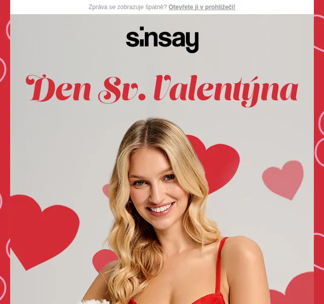 Sinsay: Valentýn ve stylu Sinsay – červen 2026 | Nuslet.cz