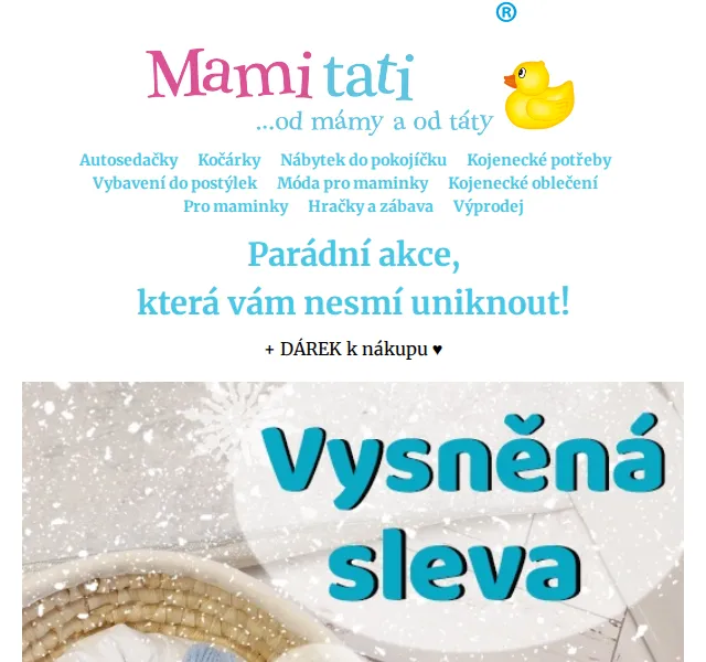 Mamitati.cz: Snová sleva 15 % na výbavičku – červenec 2026 | Nuslet.cz