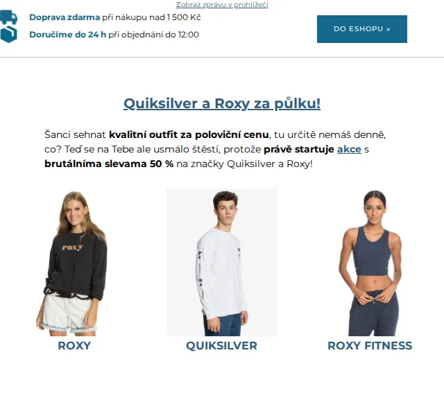 SNOWBOARD ZEZULA: Quiksilver a Roxy -50 % – červen 2026 | Nuslet.cz