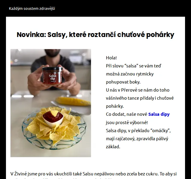 Živina: Nové Salsa dipy 79 Kč – červen 2026 | Nuslet.cz