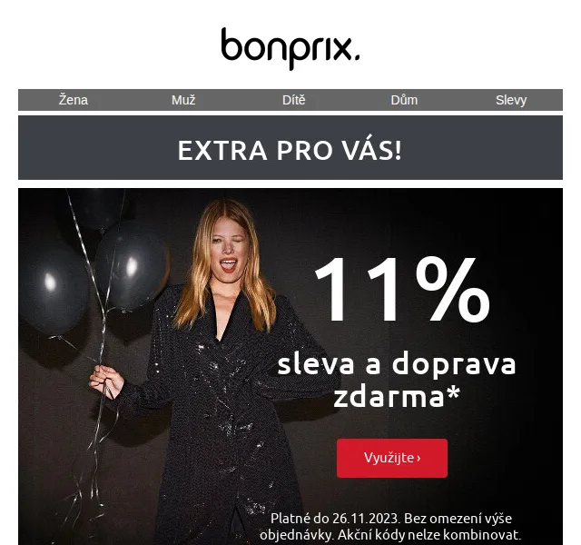 Bonprix: Až -50 % v BLACK WEEK slevách – červen 2026 | Nuslet.cz