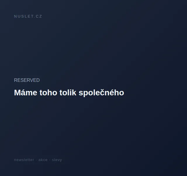 RESERVED: Kolekce Mini Me – červen 2026 | Nuslet.cz