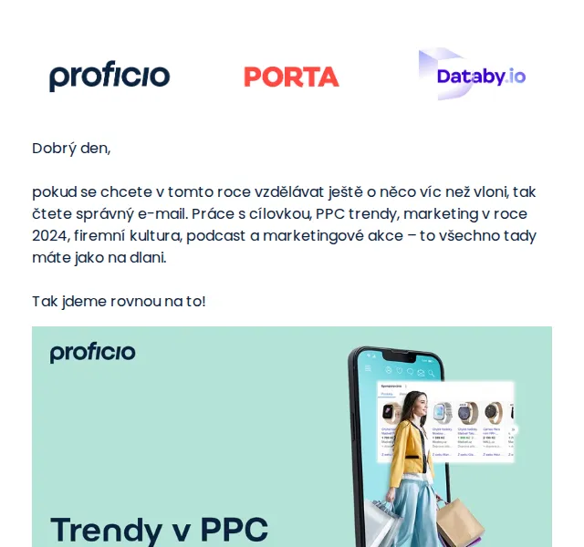 PROFICIO tým: Marketingová inspirace 2024 – červen 2026 | Nuslet.cz