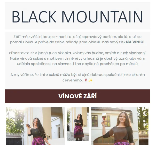 Black Mountain: Kolekce Na Vinici – vínové sukně a zavinovačky – září 2026 | Nuslet.cz