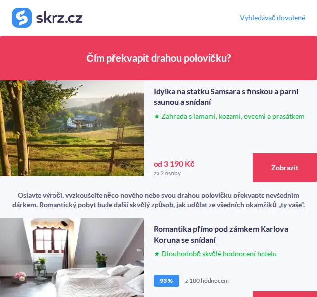 Vánoce na Skrz: romantické pobyty s vířivkou – červen 2026 | Nuslet.cz