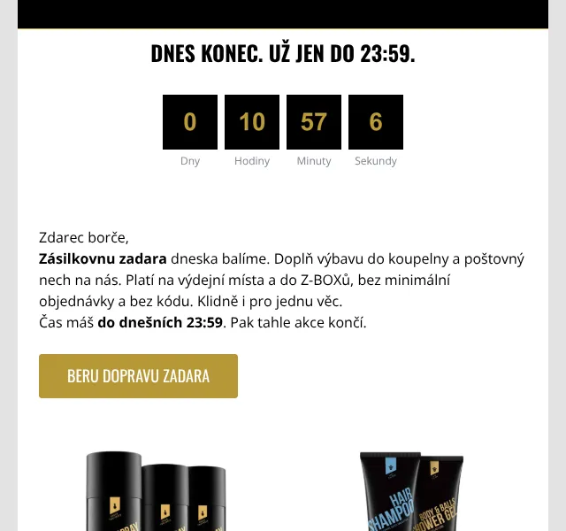 Angrybeards: Zásilkovna zdarma do 23:59 – září 2026