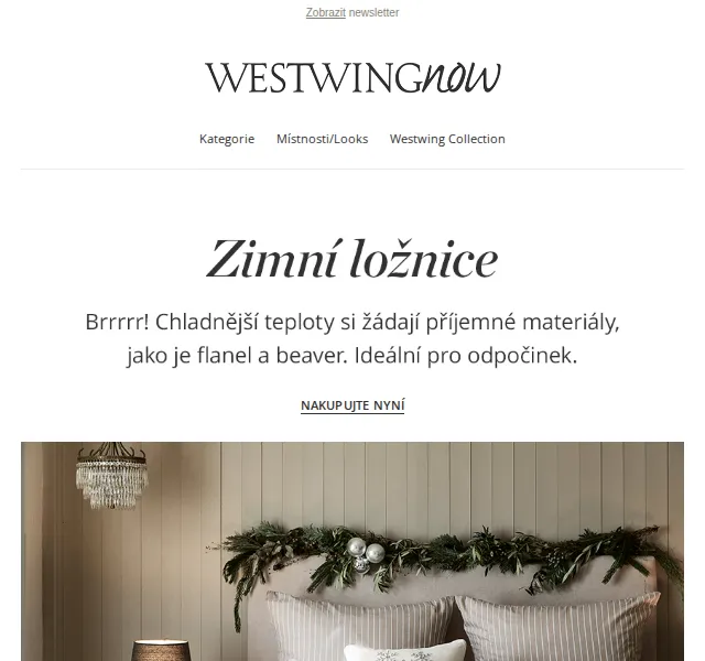 Westwing: Útulné textilie do zimní ložnice + taburet – červen 2026 | Nuslet.cz