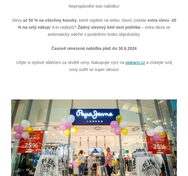 Pepe Jeans - Custom_Design - Palladium: SLEVA 50 % + extra -20 % – červen 2026 | Nuslet.cz