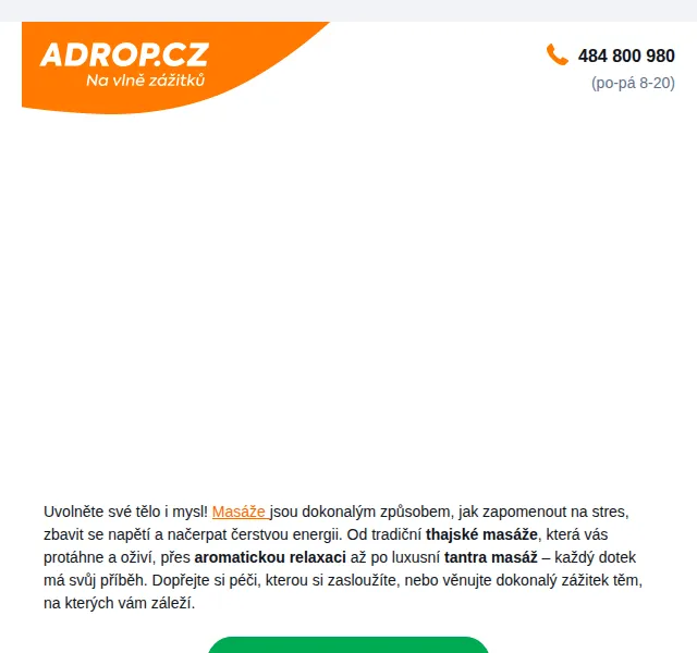 Adrop: Relaxační masáže jako dárek – červen 2026 | Nuslet.cz