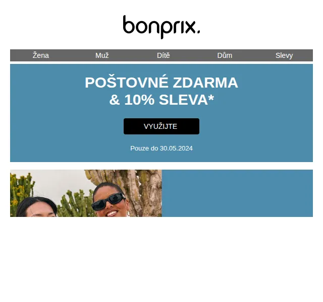 bonprix: 10% sleva a poštovné zdarma – červen 2026 | Nuslet.cz