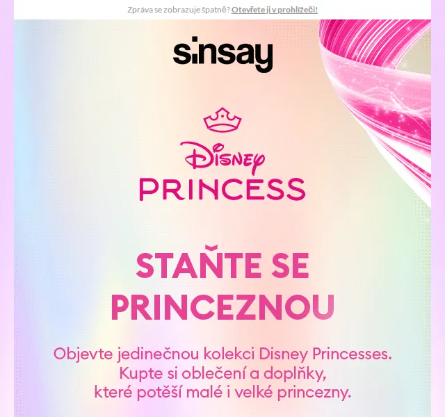 Sinsay: Disney Princesses kolekce – červen 2026 | Nuslet.cz