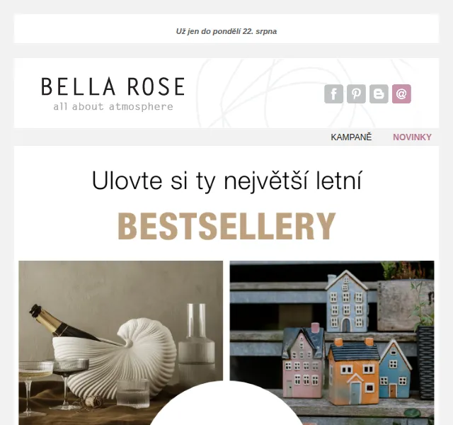 Bella Rose: 20% sleva na vše – srpen 2026 | Nuslet.cz