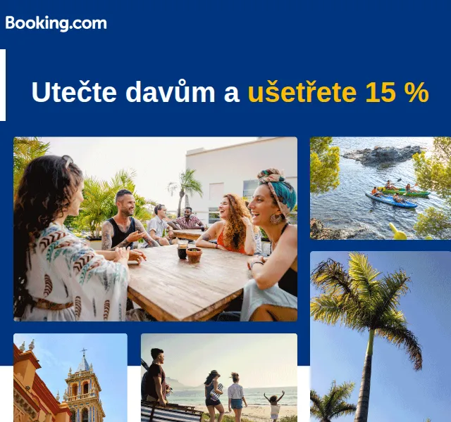 Booking.com: Sezónní nabídka s 15% slevou – červen 2026 | Nuslet.cz