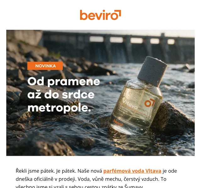 Beviro® Vltava Eau de Parfum – nová vůně | srpen 2026